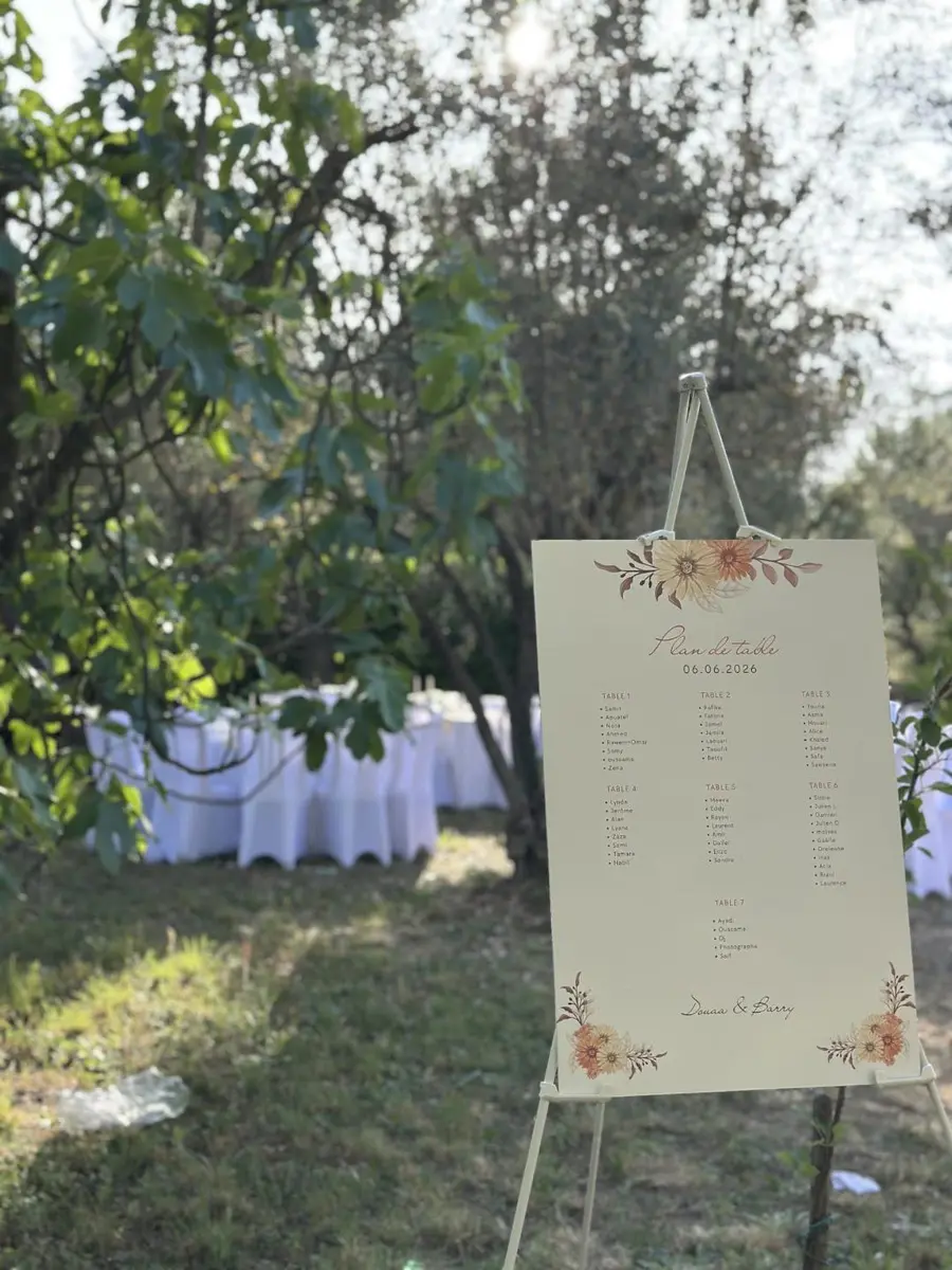 Plan de Table Personnalisé 🌿✨